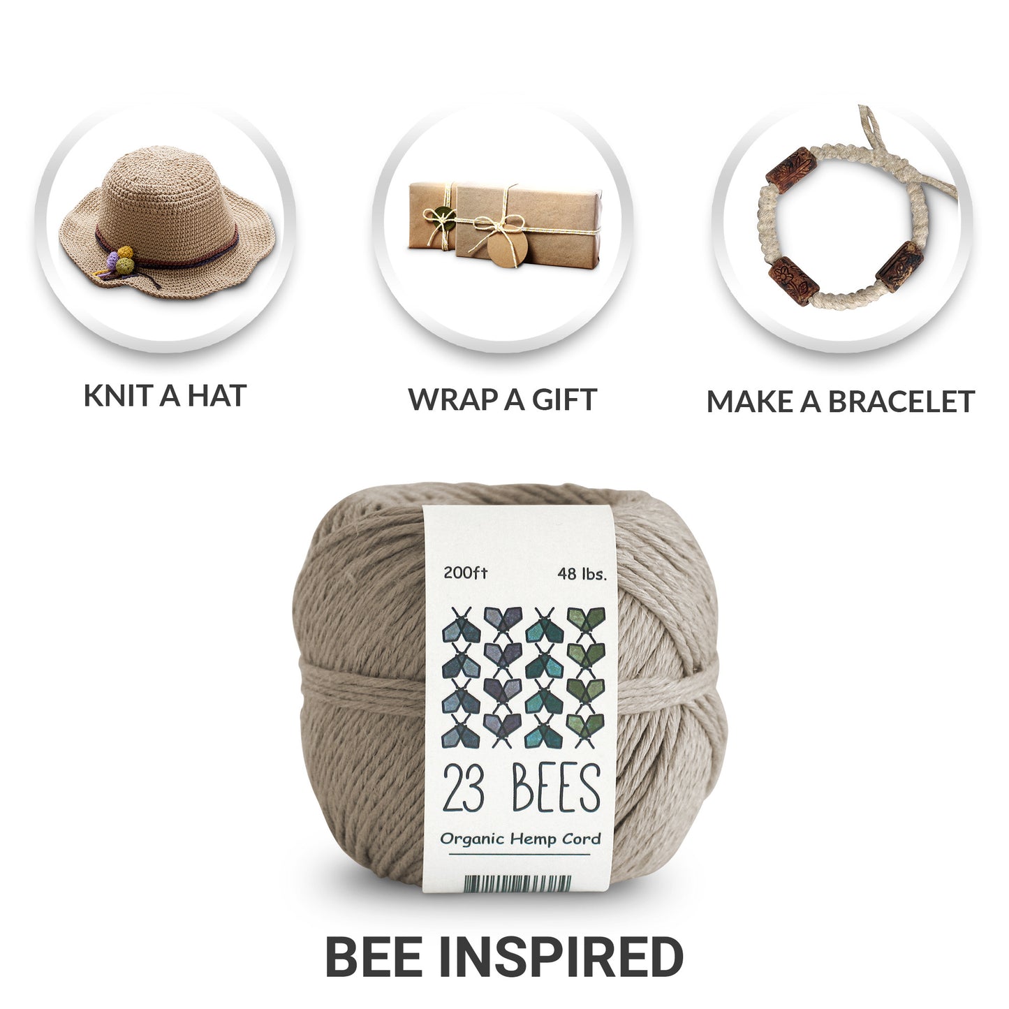 48# Organic Hemp Cord (200ft)