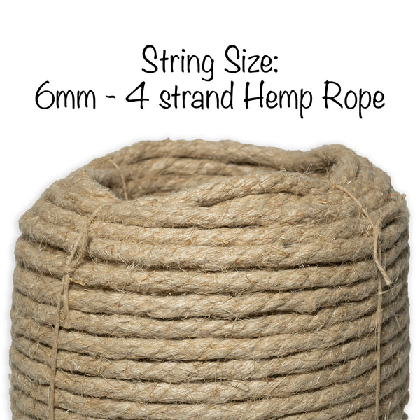 PetierWeit Natural Jute Twine Hemp Rope 164 Feet 6mm(1/4 inch) Hemp Rope Soft Durable Rope Without Nasty Chemical Smell Excellent for Ribbon Wrap