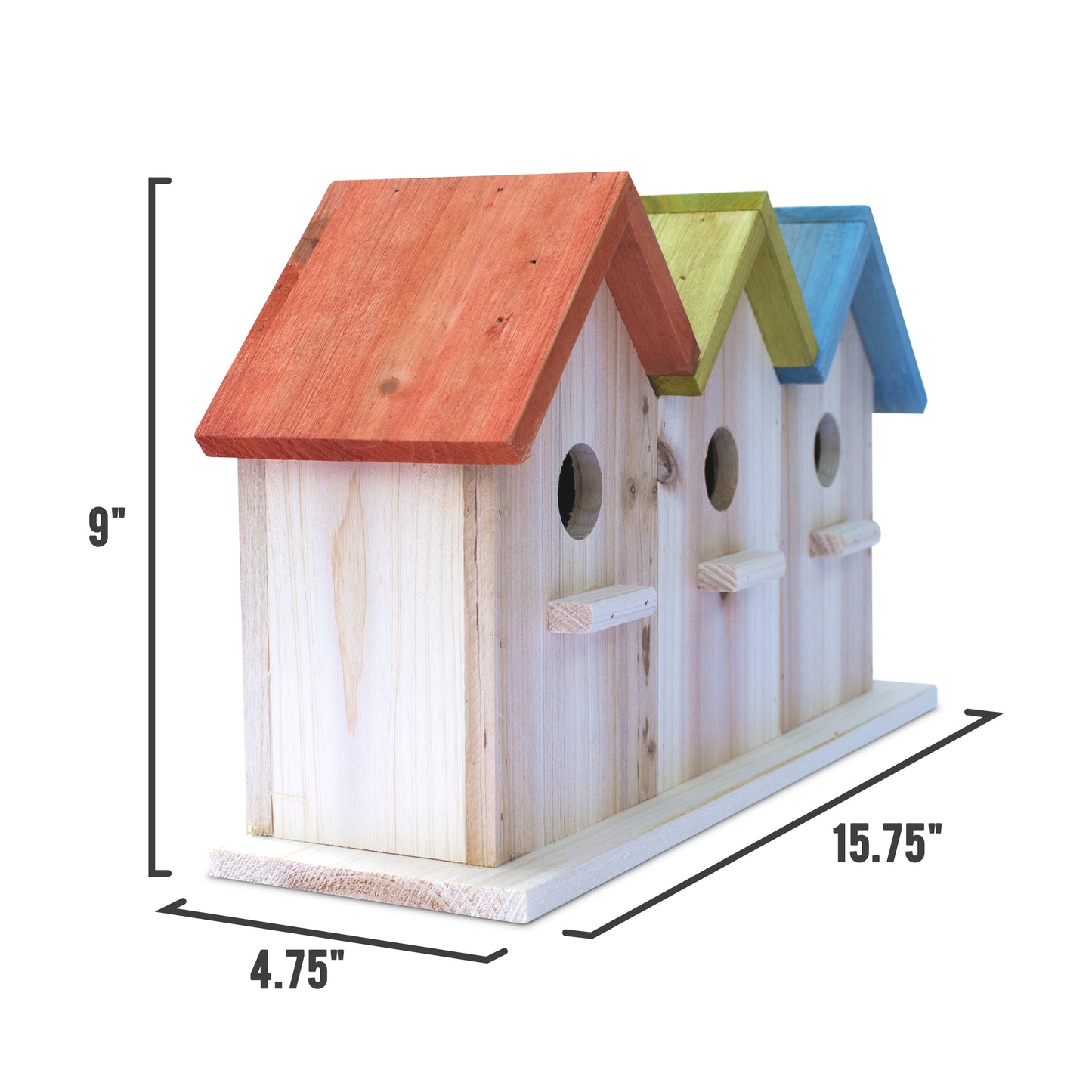 3 Hole Fir Birdhouse