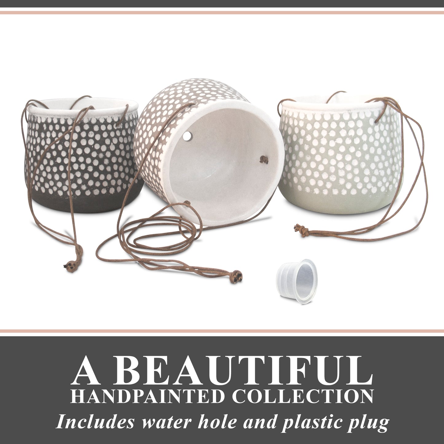 Concrete Polka Dot Hanging Planter