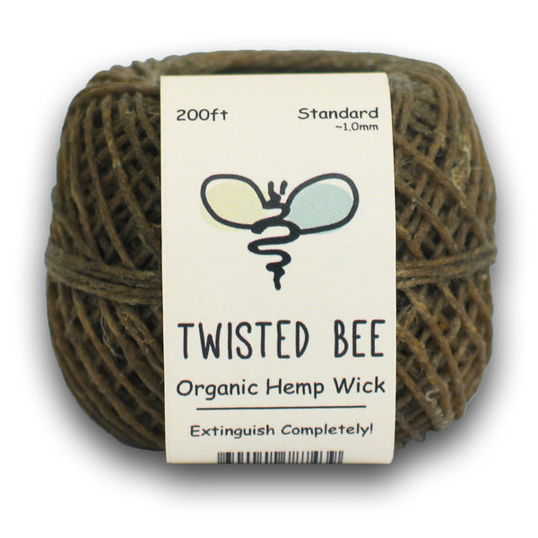 Standard 1mm Organic Hemp Wick - Beeswax Coated (200ft) – 23 Bees