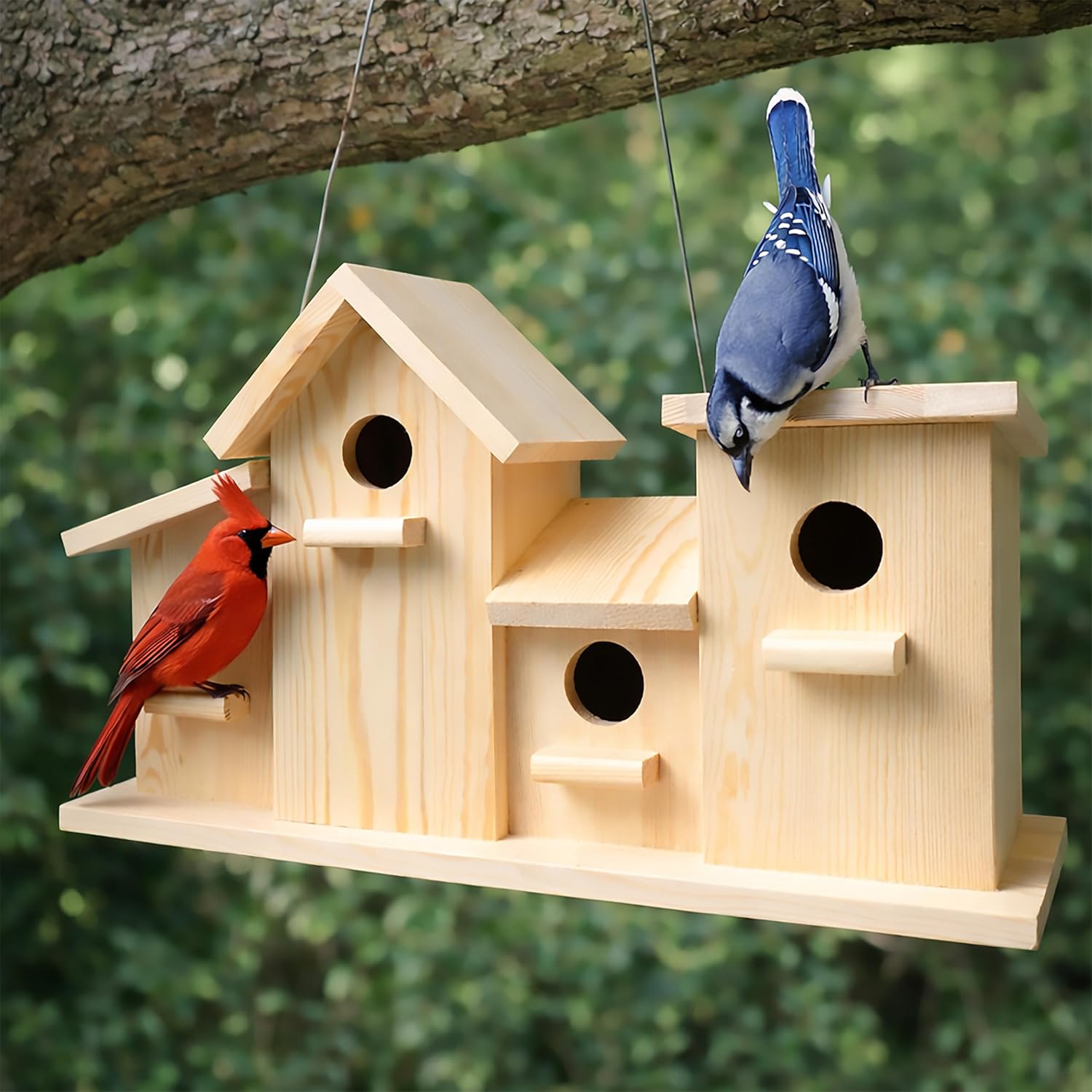 4 Hole Fir Birdhouse – 23 Bees