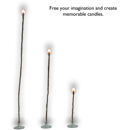 1mm Organic Hemp Candle Wick (Beeswax Coated) + Wick Sustainer Tabs