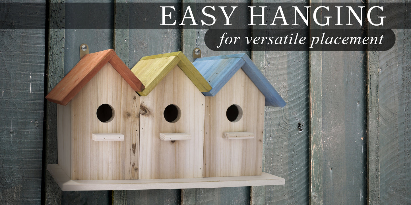 3 Hole Fir Birdhouse