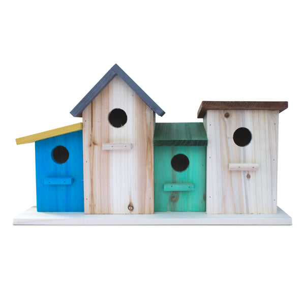 4 Hole Fir Birdhouse