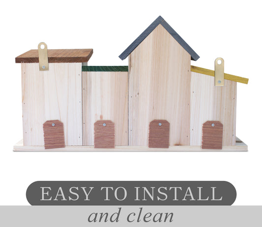 4 Hole Fir Birdhouse