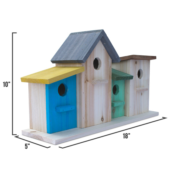 4 Hole Fir Birdhouse
