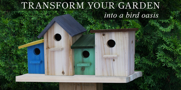 4 Hole Fir Birdhouse