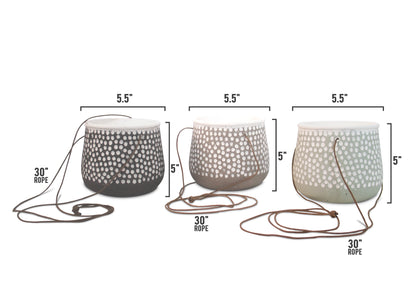 Concrete Polka Dot Hanging Planter