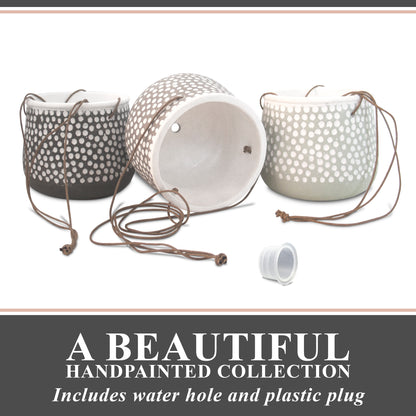 Concrete Polka Dot Hanging Planter