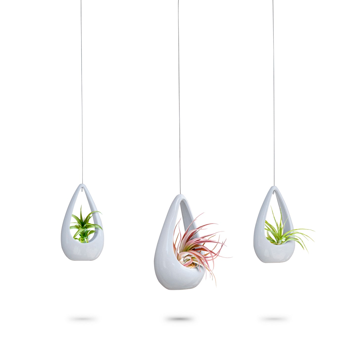 Three Ceramic Hanging Pots