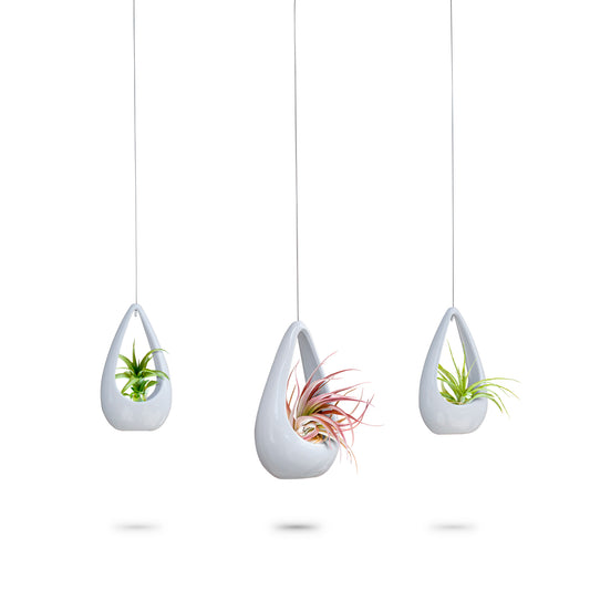 Three Ceramic Hanging Pots