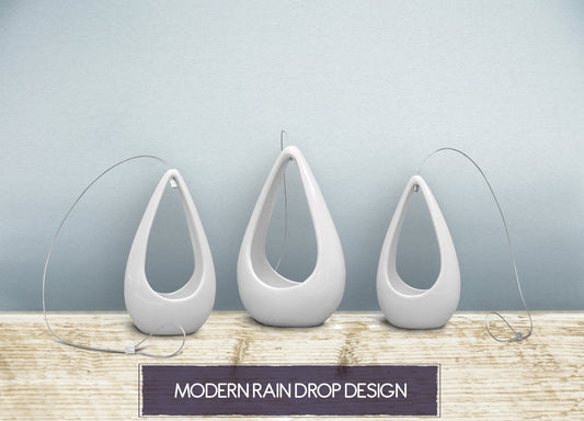 Three Ceramic Hanging Pots