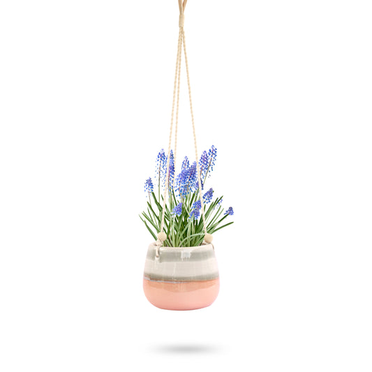 Ceramic Hanging Planter Pink Horizon