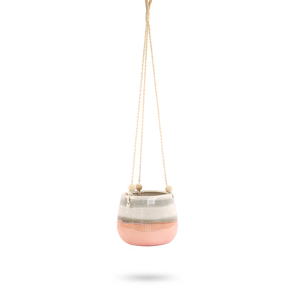 Ceramic Hanging Planter Pink Horizon